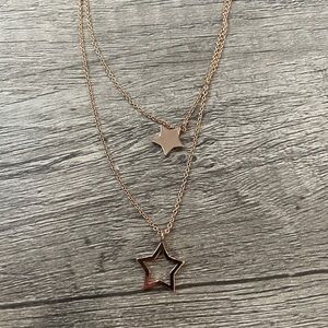 Real Simple Style Broadway Rose Gold Star Necklace